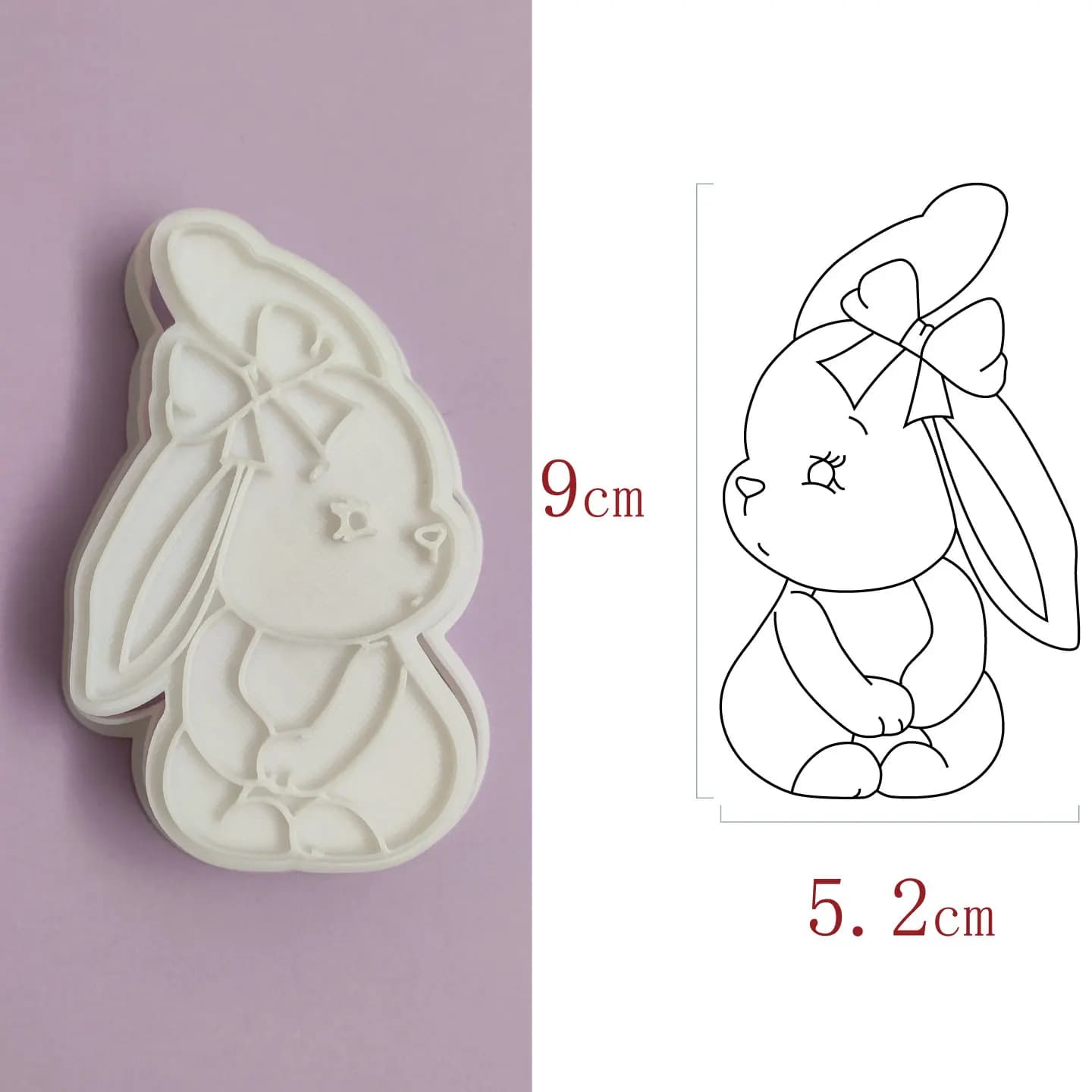 Emporte-pièce Lapin pour Fondant, Sucre et Biscuits – Moule Arche pour Pâtisserie et Décoration de C