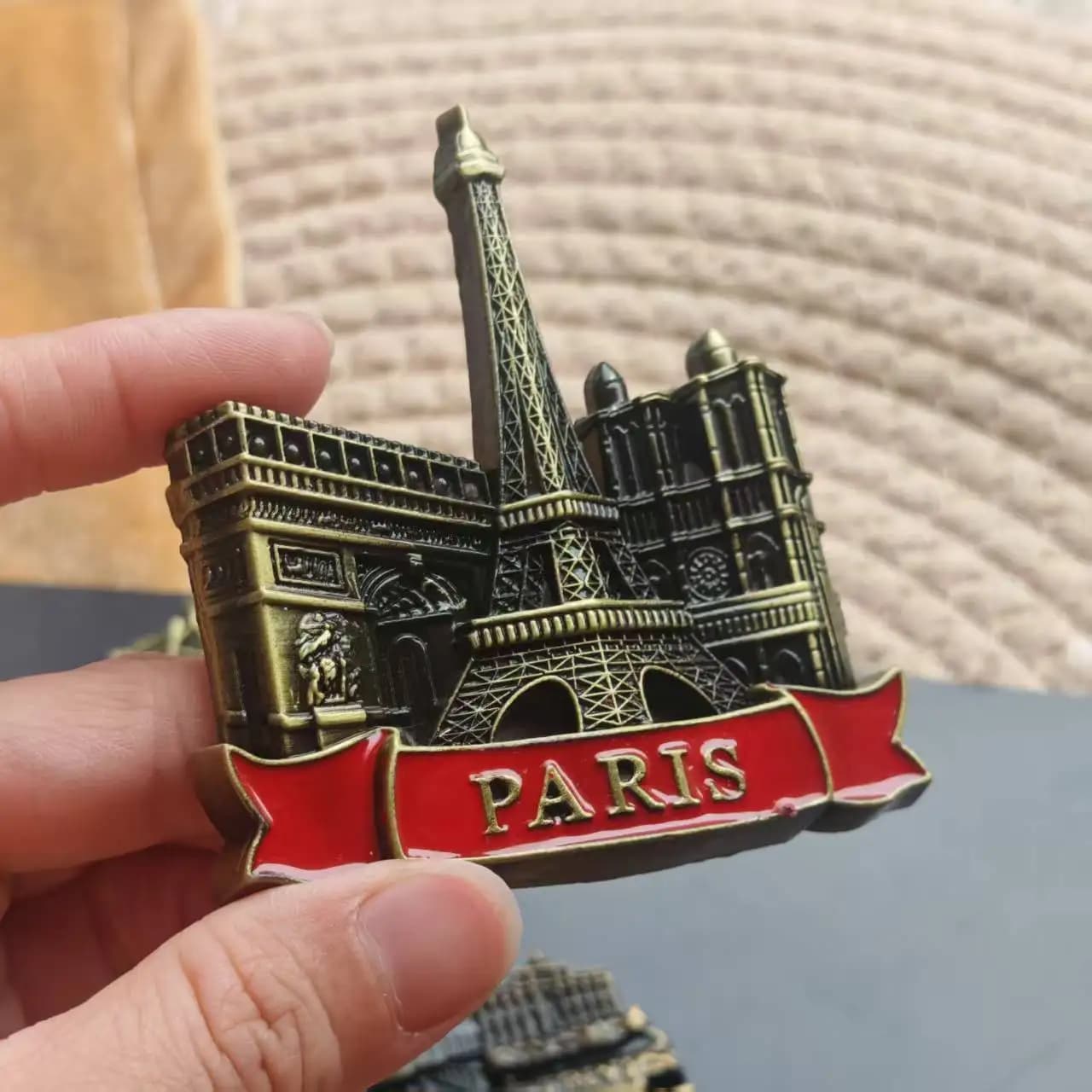 Aimant de réfrigérateur en métal, souvenir de voyage, Paris, France, Qatar, Rome, San Francisco, mon