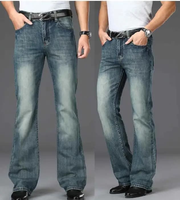 Jean évasé ample pour hommes, pantalon évasé à grande jambe, classique de styliste, plusieurs Styles