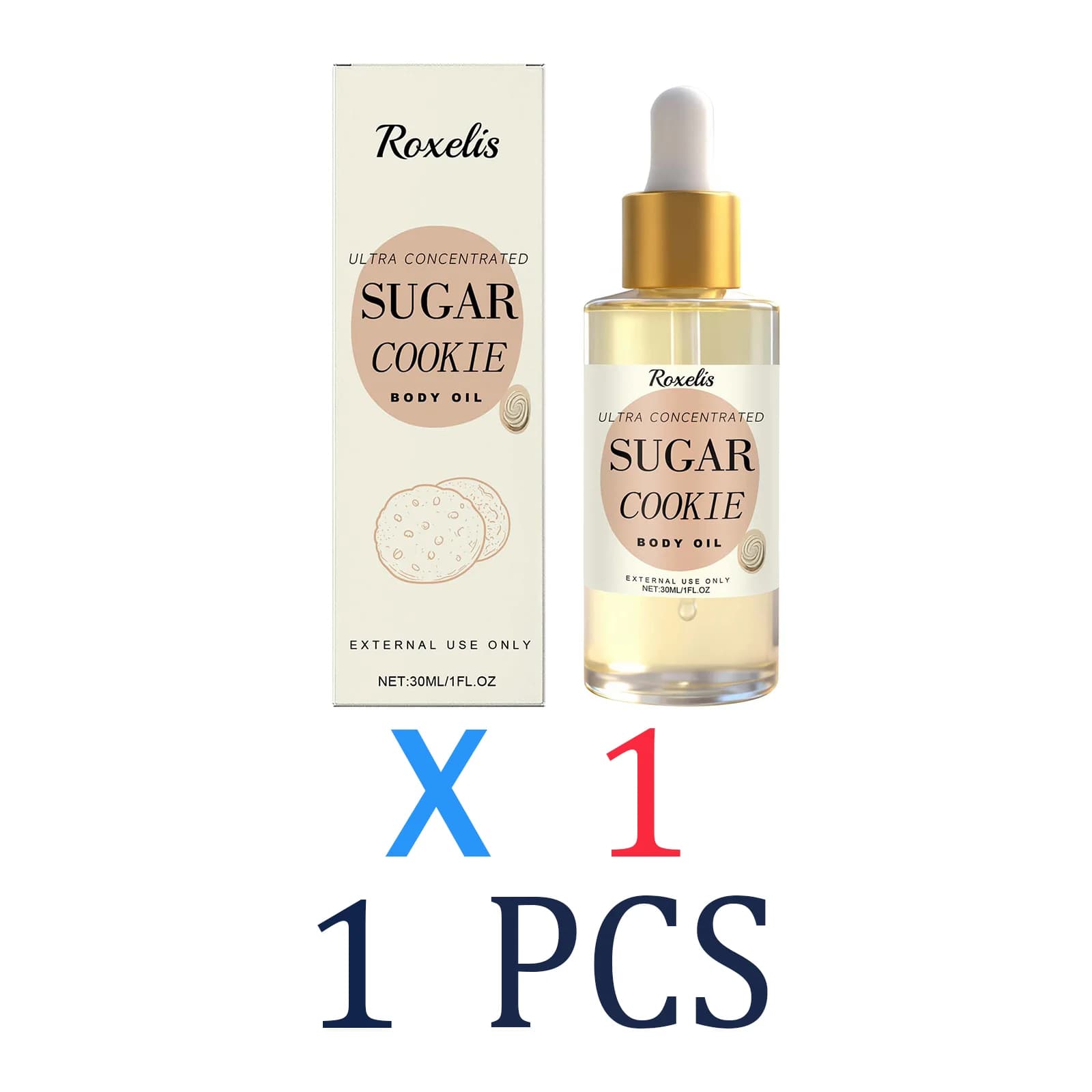 Huile Corporelle Hydratante et Réparatrice Parfum Biscuit Sucré – Solution Peau Sèche – Luxe Longue