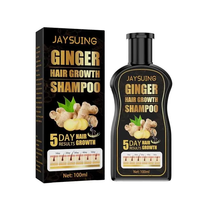 Shampoing au gingembre nourrissant, renforce les racines des cheveux, soulagement des démangeaisons,