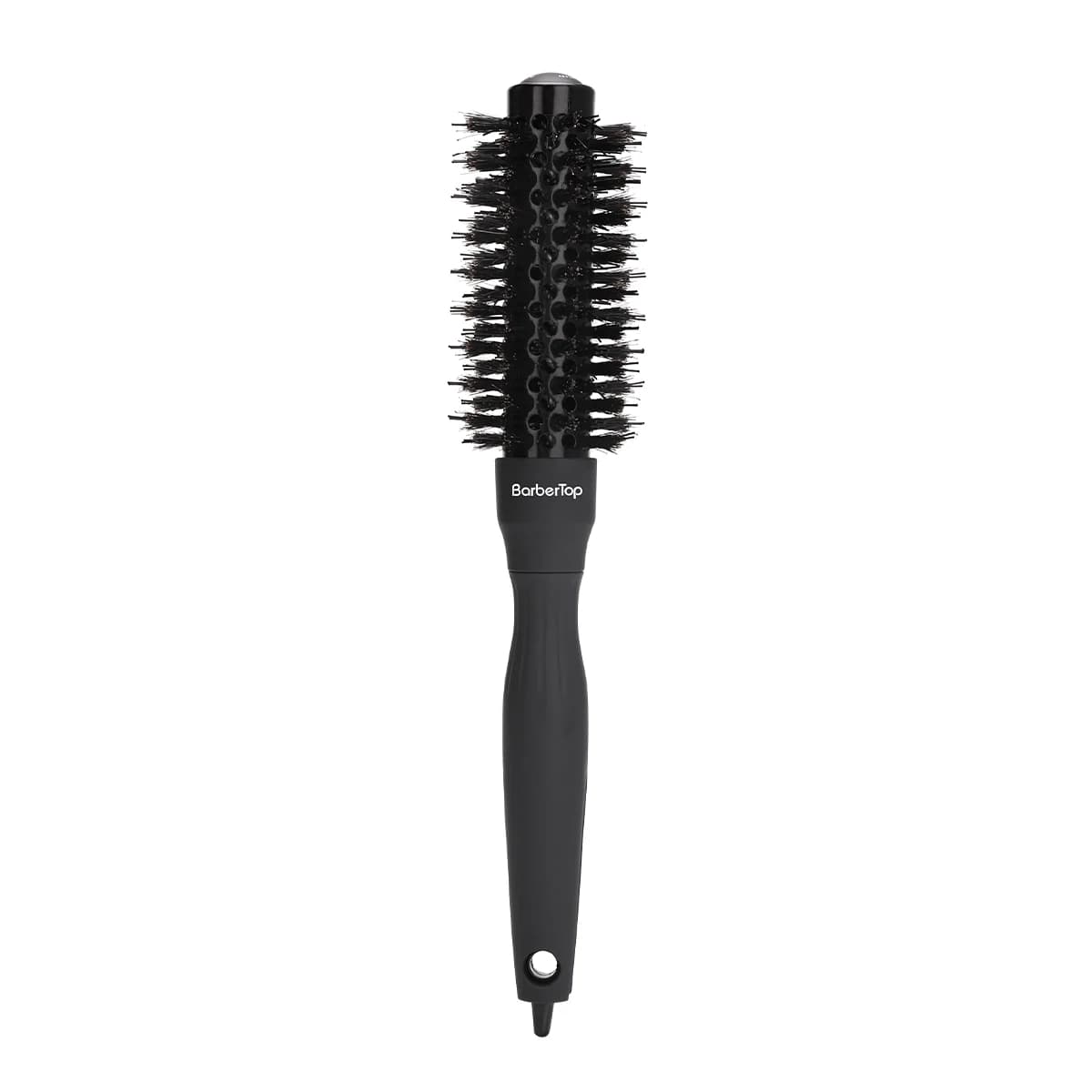 Poignée ronde brosse roulante droite sergé peigne à cheveux baril rond brosse à friser avec queue po