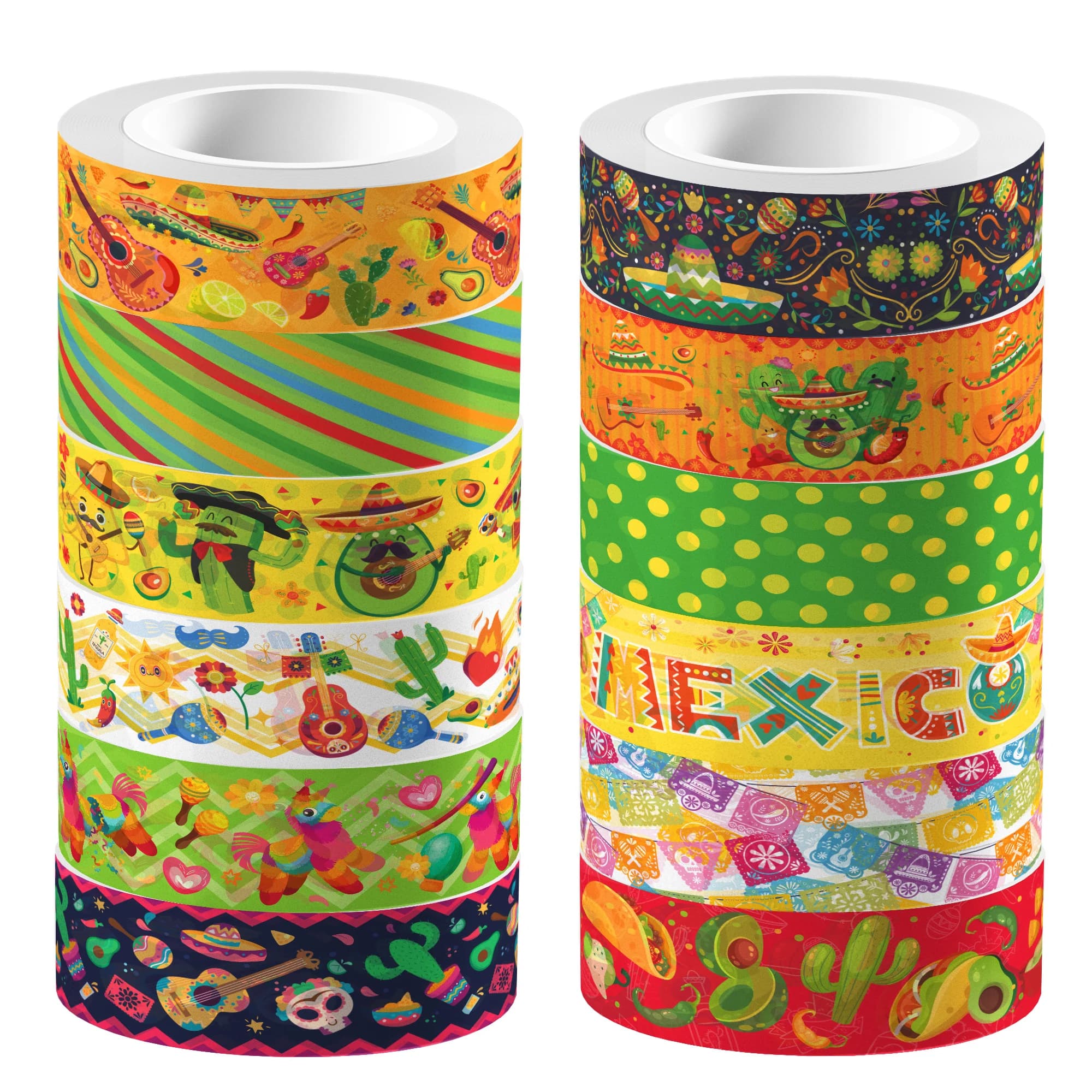 Ruban Washi de masquage de dessin animé mexicain, fournitures de scrapbooking, matériel de papeterie