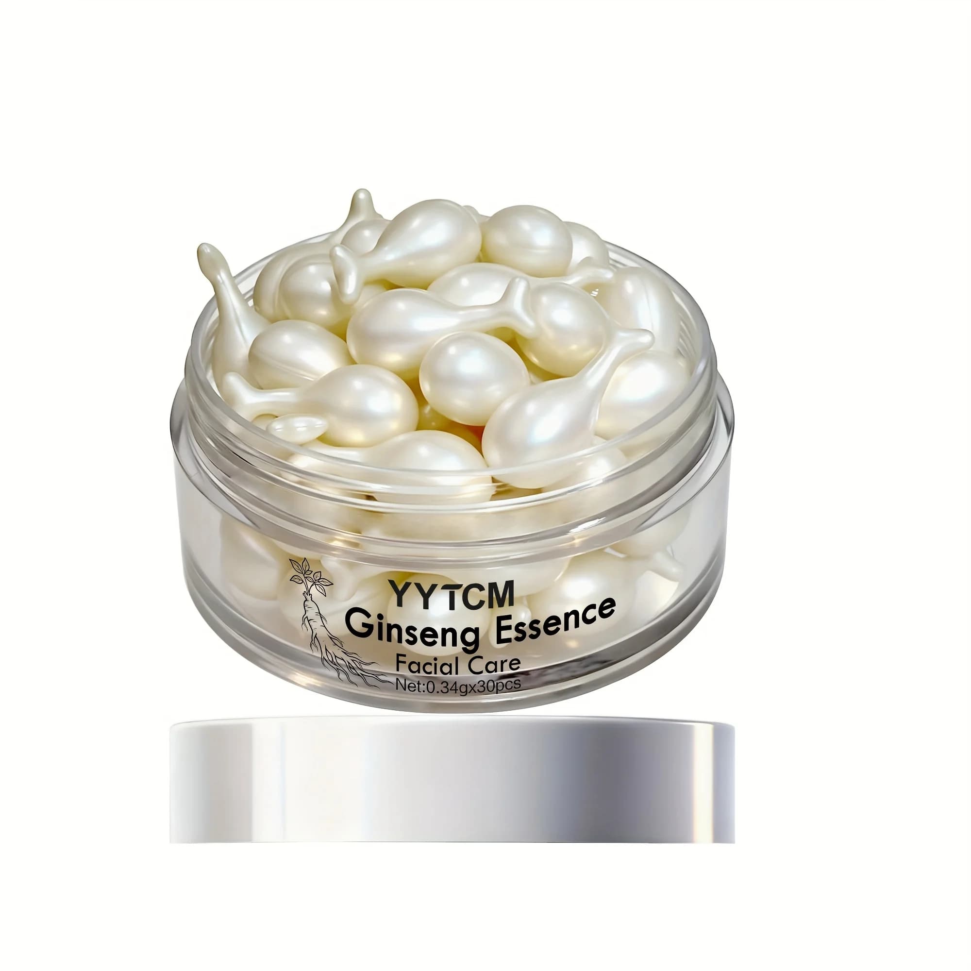 Capsules d'essence de ginseng, essence hydratante et raffermissante, contient du squalane, de la nia