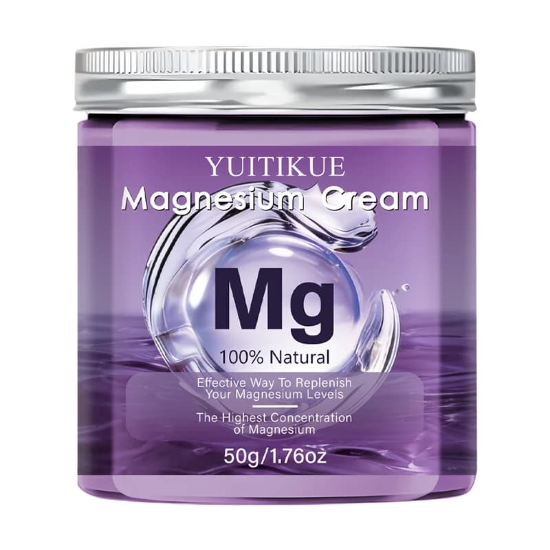 Crème au magnésium premium YUITIKUE | 100% Naturel Haute Concentration | Soin Reconstituant au M