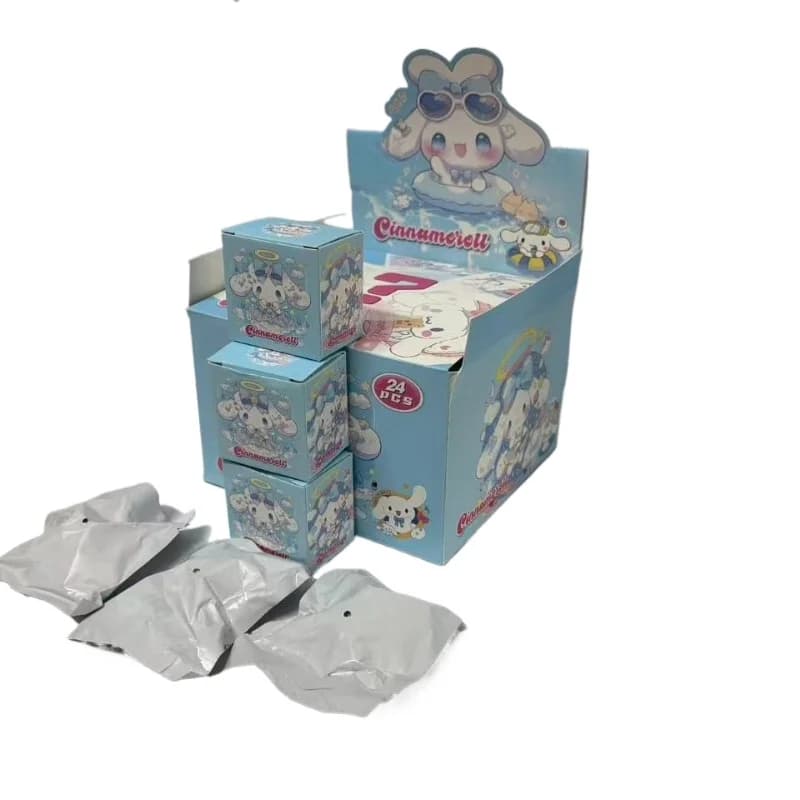 Figurine en résine Cinnamoroll Blind Box, décoration de bureau Kawaii, style aléatoire, sachet scell