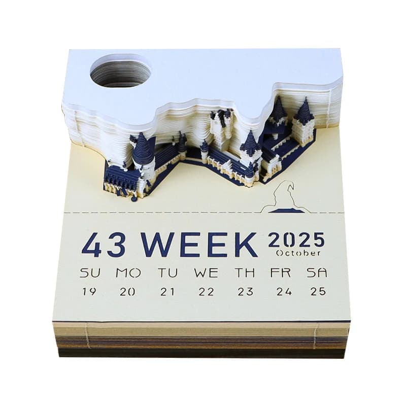 Calendrier 2026 décor de bureau bloc-Notes 3D Sakura Treehouse bloc-Notes 3D bloc-Notes bureau Notes