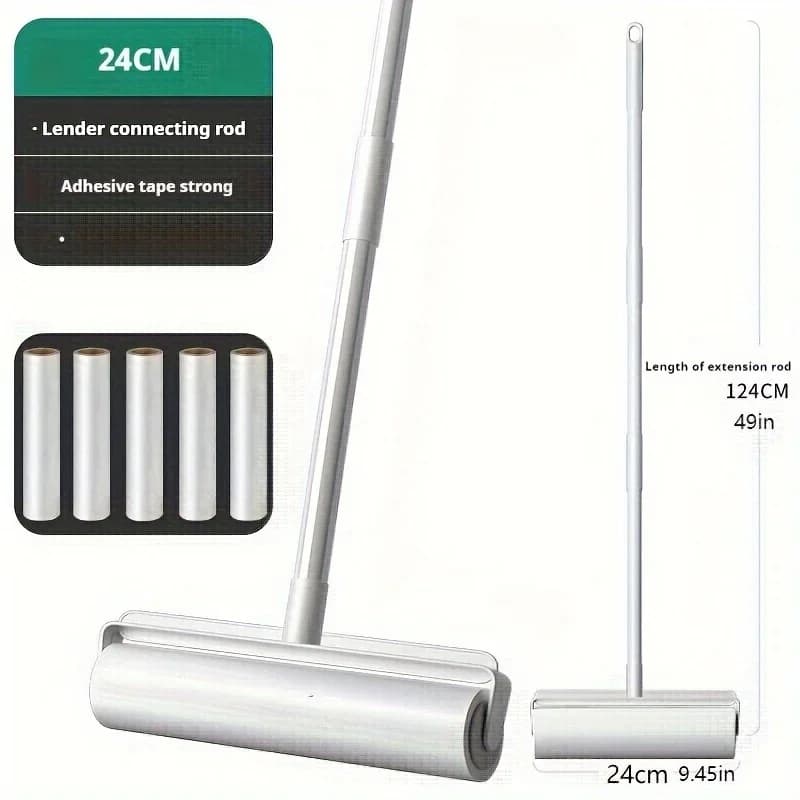 Rouleau en coton à Long manche, nettoyeur de tapis de canapé, grande brosse à déchirer adhésive, rou