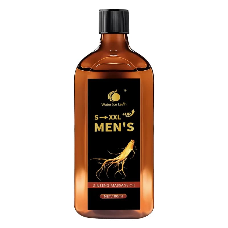 S-XXL + UP Huile de massage au ginseng pour hommes au beurre de karité - Hydrate et raffermit la pea