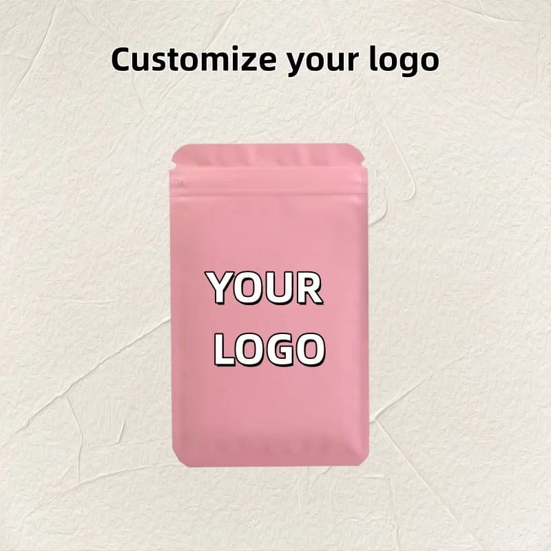 【Logo personnalisé】 100 pièces sac auto-scellant d'emballage de couleur personnalisé, sac de stockag