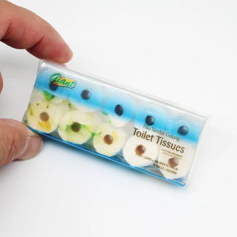 Maison de poupée Mini serviette en papier 1/12 échelle rouleaux miniatures papier toilette Mini sall