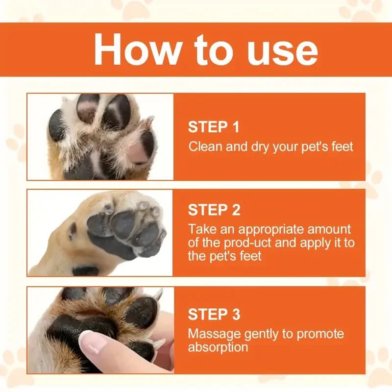 Crème pour pattes d'animaux de compagnie - Formule au miel et à l'acide antibioique - Apaise les pattes craquelées, crème pour pattes d'animaux à l'huile de coco, maintient l'eau et l'eau pour coussin