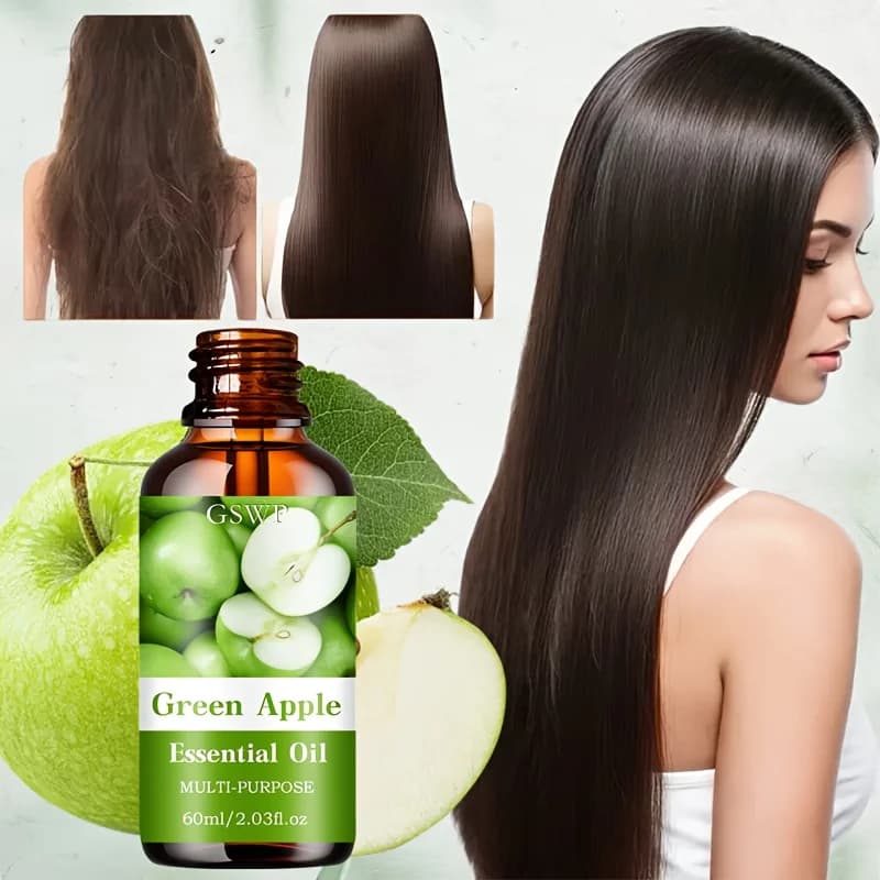 L'huile essentielle de pomme verte GSWP hydrate en profondeur les cheveux