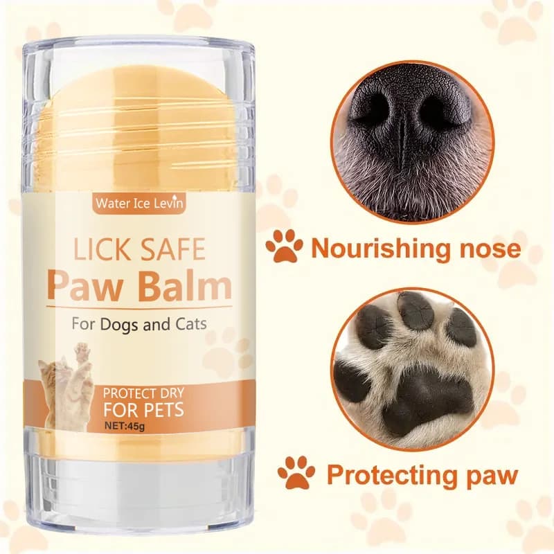Crème pour pattes d'animaux de compagnie - Formule au miel et à l'acide antibioique - Apaise les pattes craquelées, crème pour pattes d'animaux à l'huile de coco, maintient l'eau et l'eau pour coussin