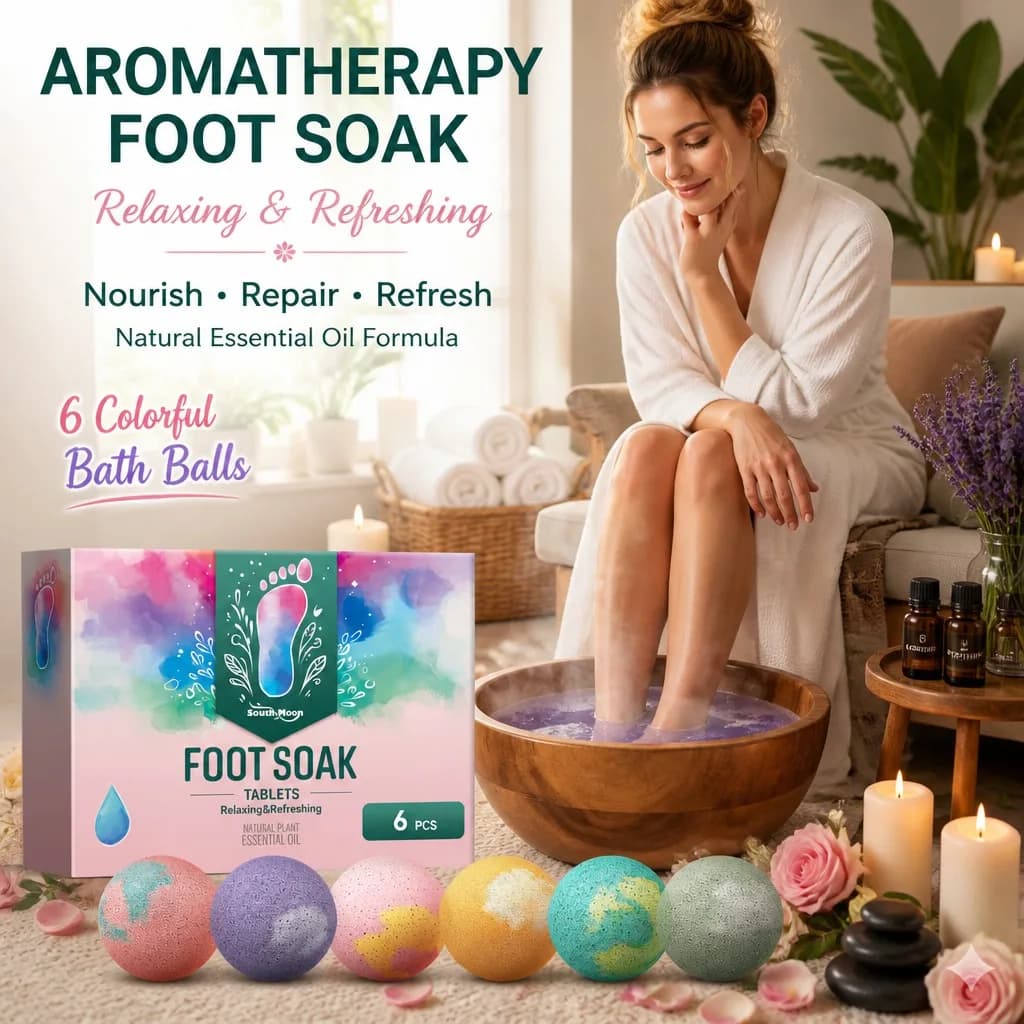 Balle de bain de pieds à l'aromathérapie, anti-stress, anti-dessèchement, anti-crevasses, nettoyante, hydratante, soin des pieds, spa pour les talons, cadeau de soin personnel pour tous
