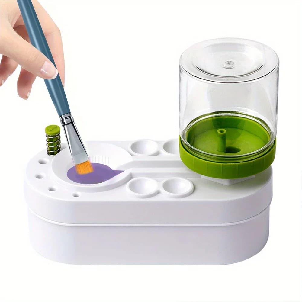 Nettoyant pour pinceaux à peinture, rinçage pour aquarelle, avec nettoyeur de canalisations, tasse de rinçage, distributeur d'eau et de peinture, nettoyeur de pinceaux à peinture à l'huile