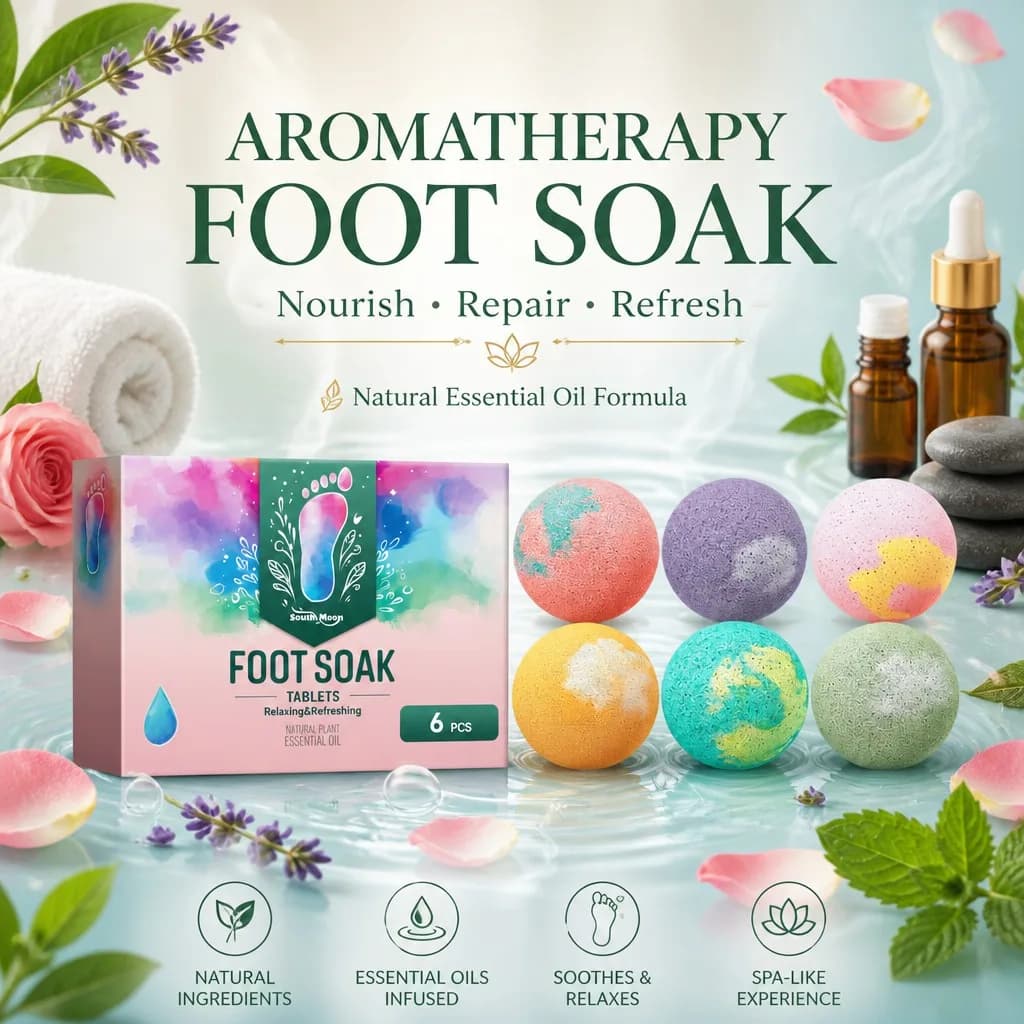 Balle de bain de pieds à l'aromathérapie, anti-stress, anti-dessèchement, anti-crevasses, nettoyante, hydratante, soin des pieds, spa pour les talons, cadeau de soin personnel pour tous