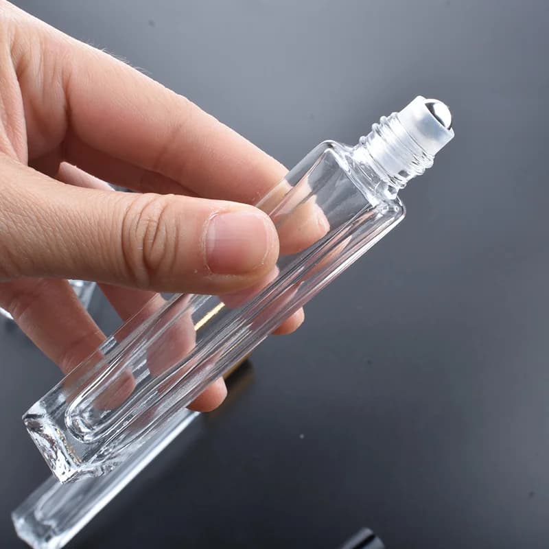 Flacons d'huile essentielle en verre transparent pour les yeux