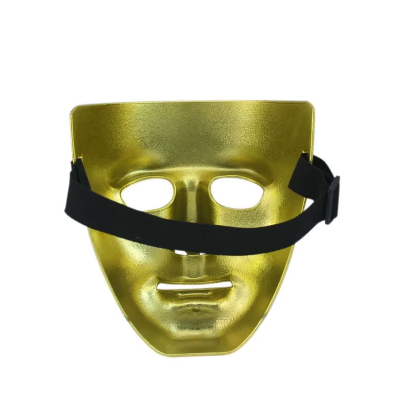 Masque de visage fantôme hip-hop or et argent pour hommes, masque Cosplay Halloween, masque de spectacle de balle mécanique,