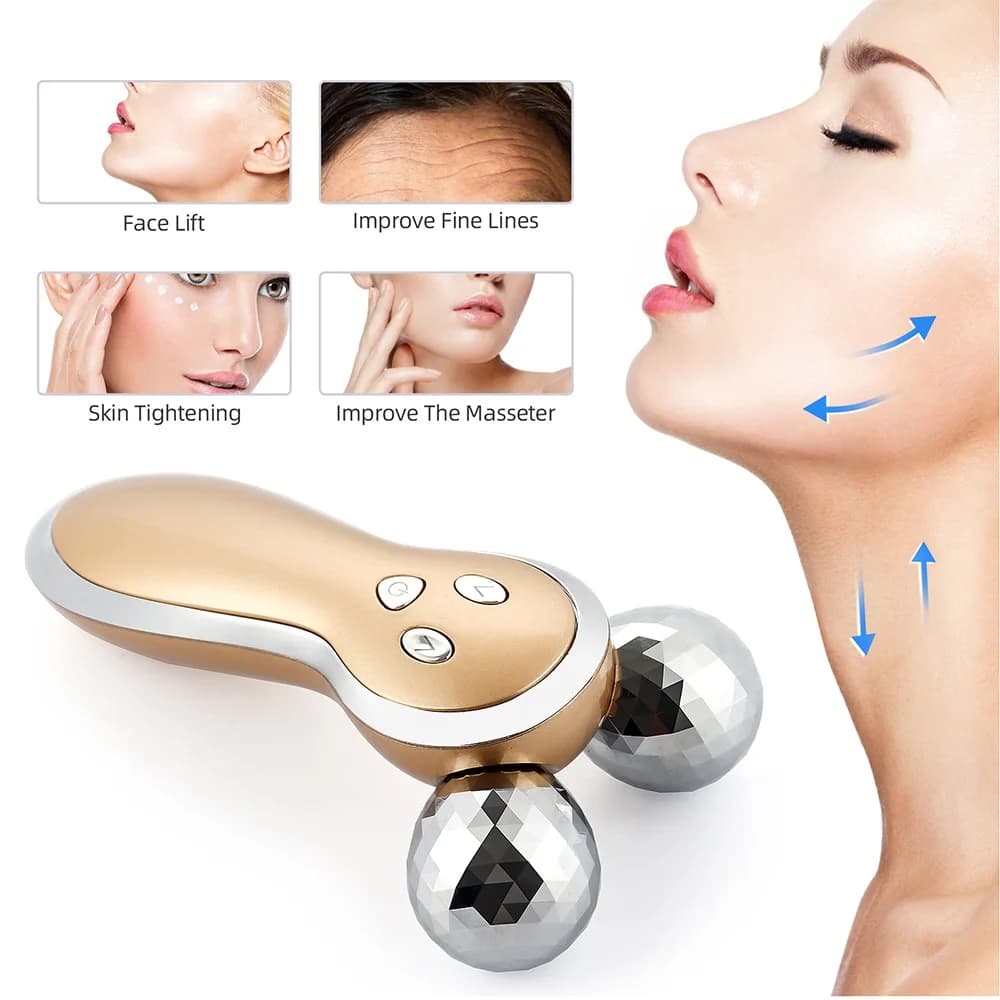 Rouleau de Massage par vibrations EMS pour le visage