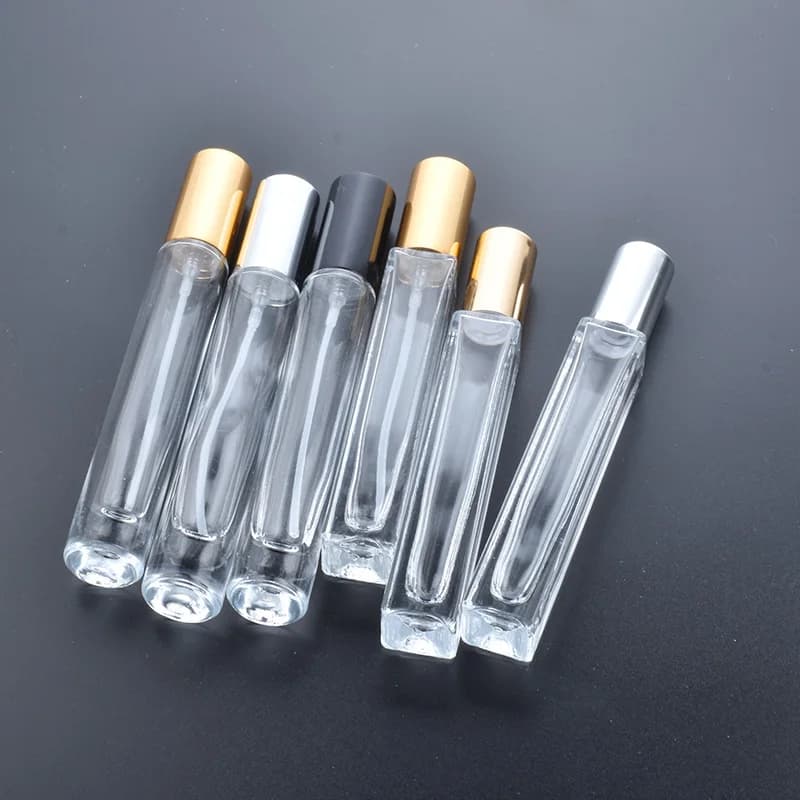 Flacons d'huile essentielle en verre transparent pour les yeux
