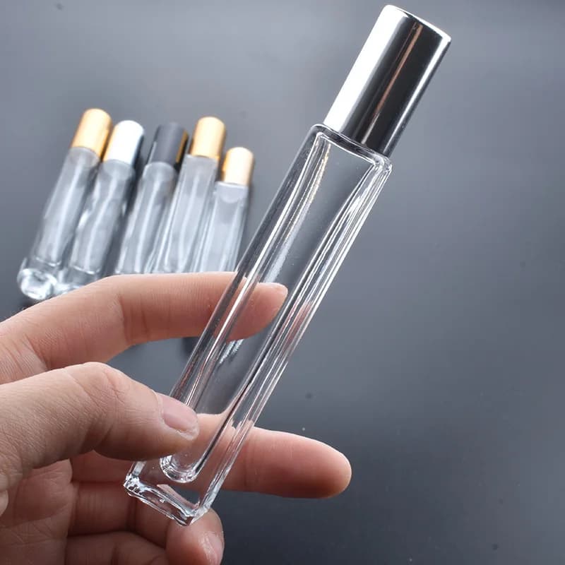 Flacons d'huile essentielle en verre transparent pour les yeux