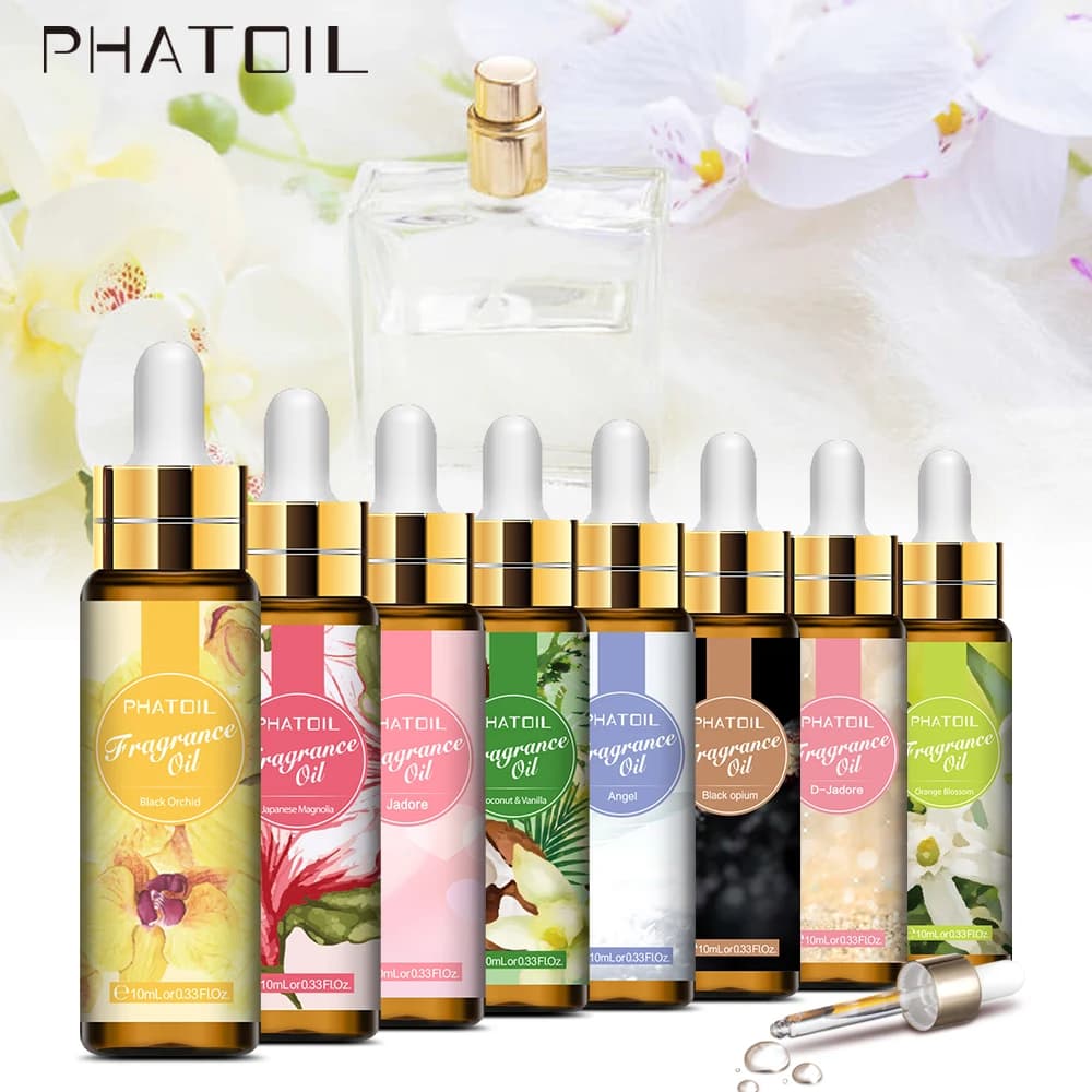 10 ml avec compte-gouttes café brise de mer huile de parfum pour bricolage maison diffuseur d'arôme musc lin frais bébé poudre Magnolia gomme à bulles