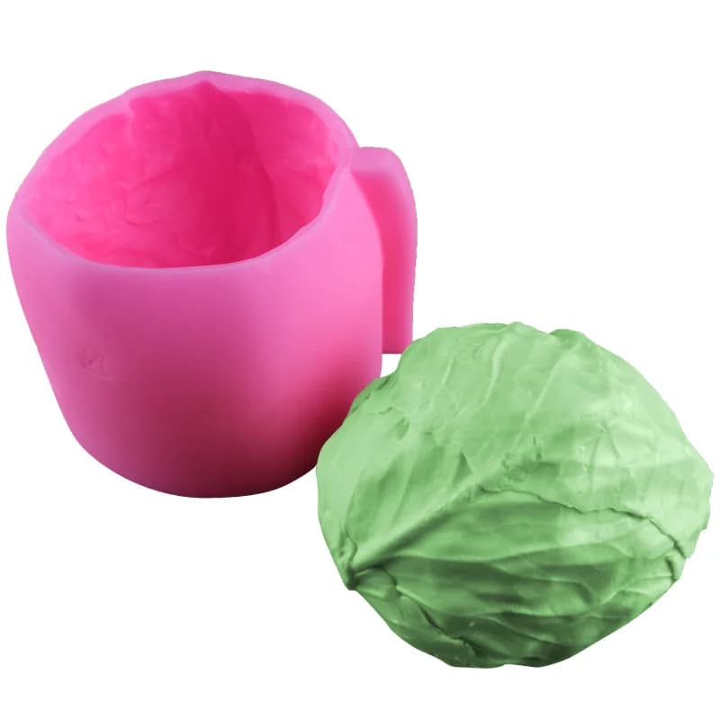 Moule en silicone pour cuir chevelu de chou, simulation irrigation ultra-légère, l'inventaire, har ant bricolage, mini légume 3D