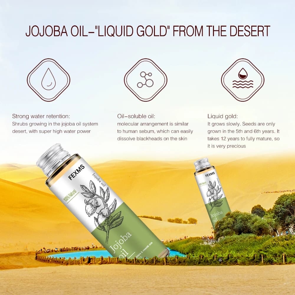 Huile de jojoba 100% naturelle pure, hydratant naturel non raffiné pressé à froid pur pour réparer la peau blessée, les cheveux, le corps et les ongles 100 ml