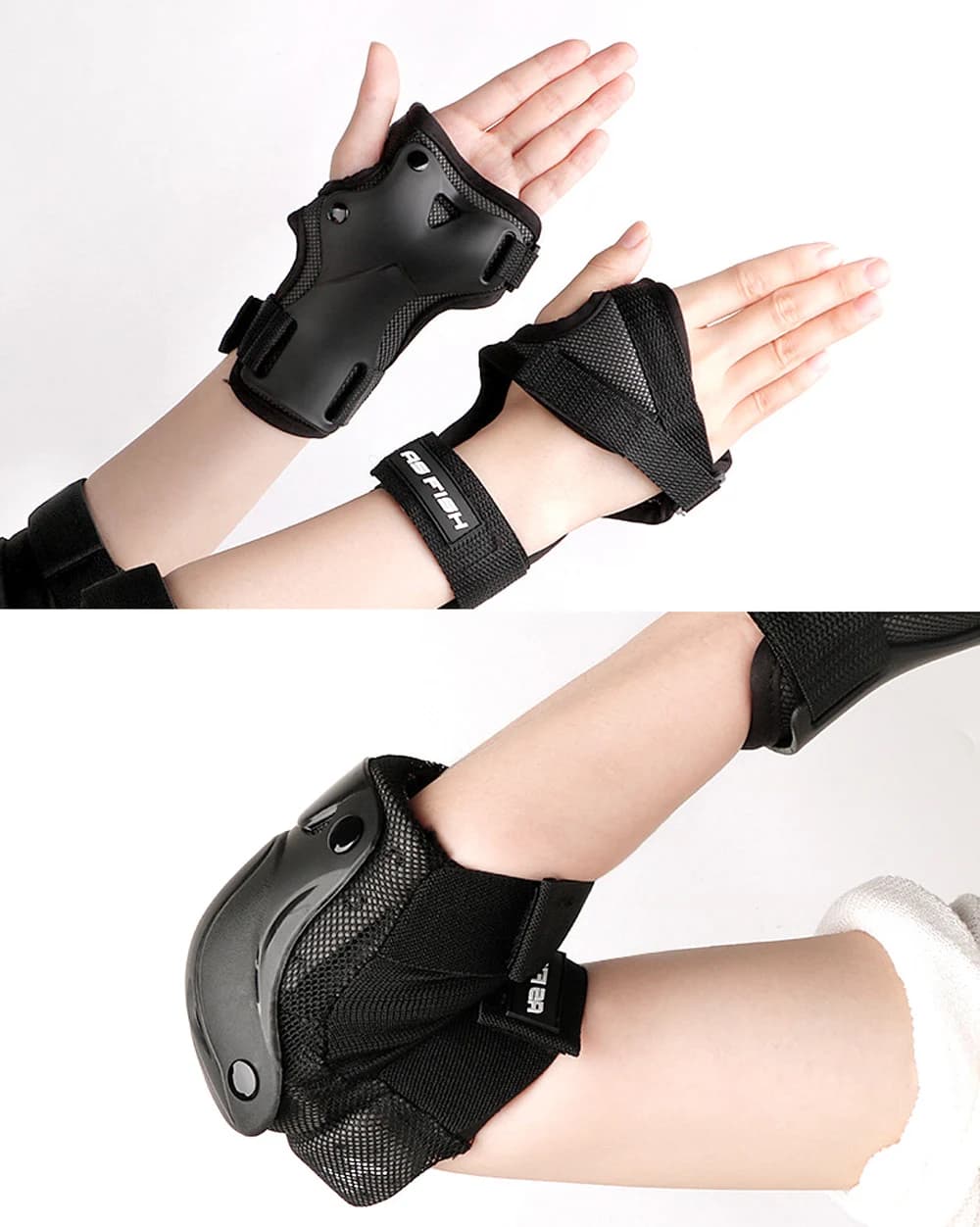 Protège-poignets pour enfants et adultes, équipement de protection complet pour patins à roulettes, genouillères, équitation, Skateboard, Sports de glace, 6 pièces/ensemble
