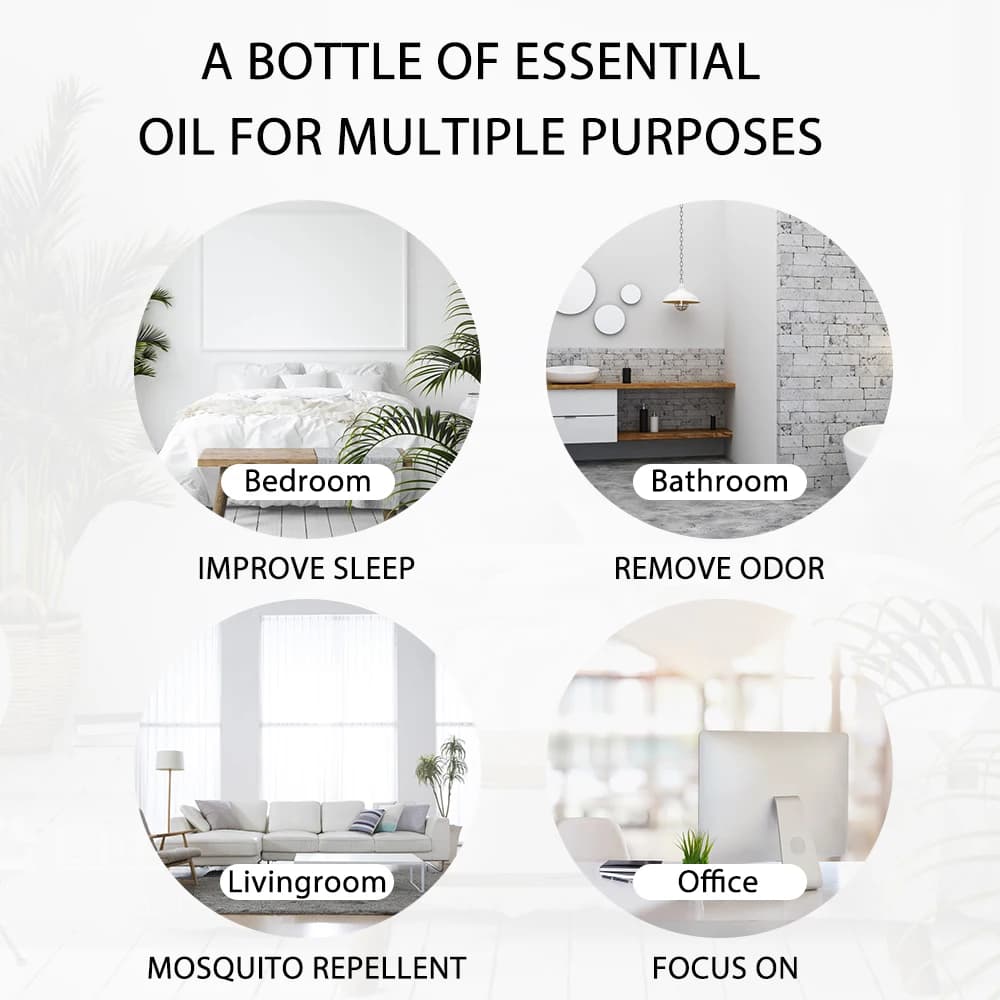 Humidificateur d'huiles essentielles de roses naturelles pures, 100ML, diffuseur de lavande, vanille, menthe poivrée, geranium, gants, basilic, arbre à thé, huile aromatique