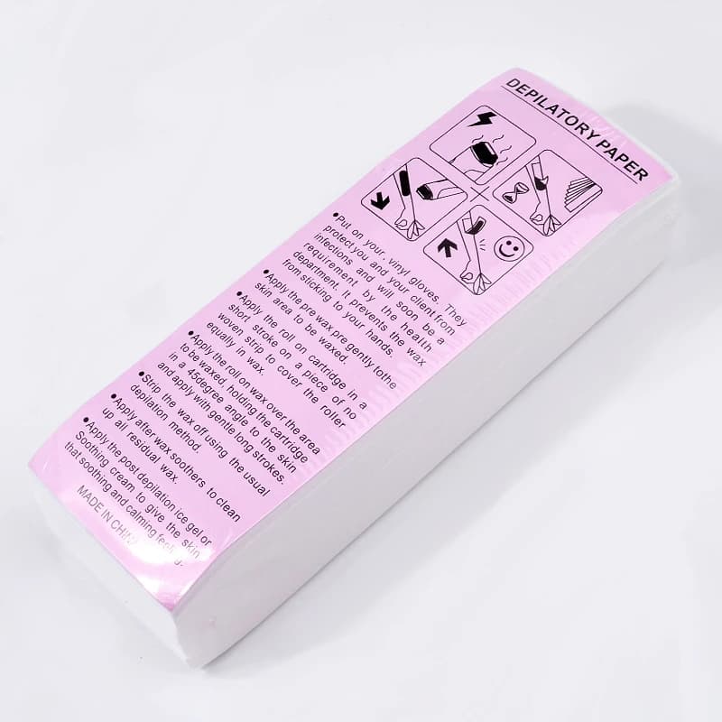 100 pièces épilation non tissé corps tissu cheveux enlever cire rouleaux de papier haute qualité épilation épilateur cire bande papier