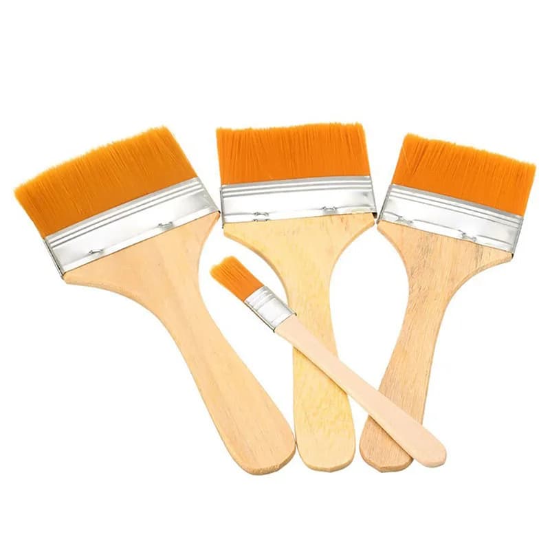 12 pcs/ensemble Haute qualité nylon Mao Banshua peinture à l'huile brosse artistes BARBECUE brosse pour peinture art Facile À Nettoyer en bois de nettoyage brosse