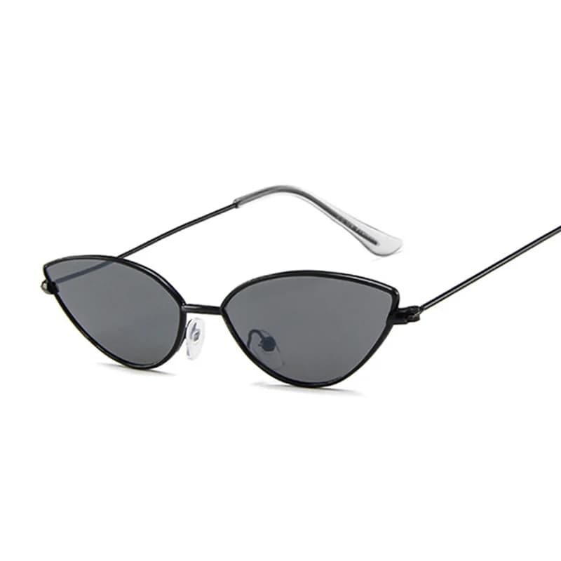 Mignon Sexy oeil de chat lunettes de soleil femme rétro petit noir rouge rose Cateye lunettes de soleil femme Vintage nuances pour femme