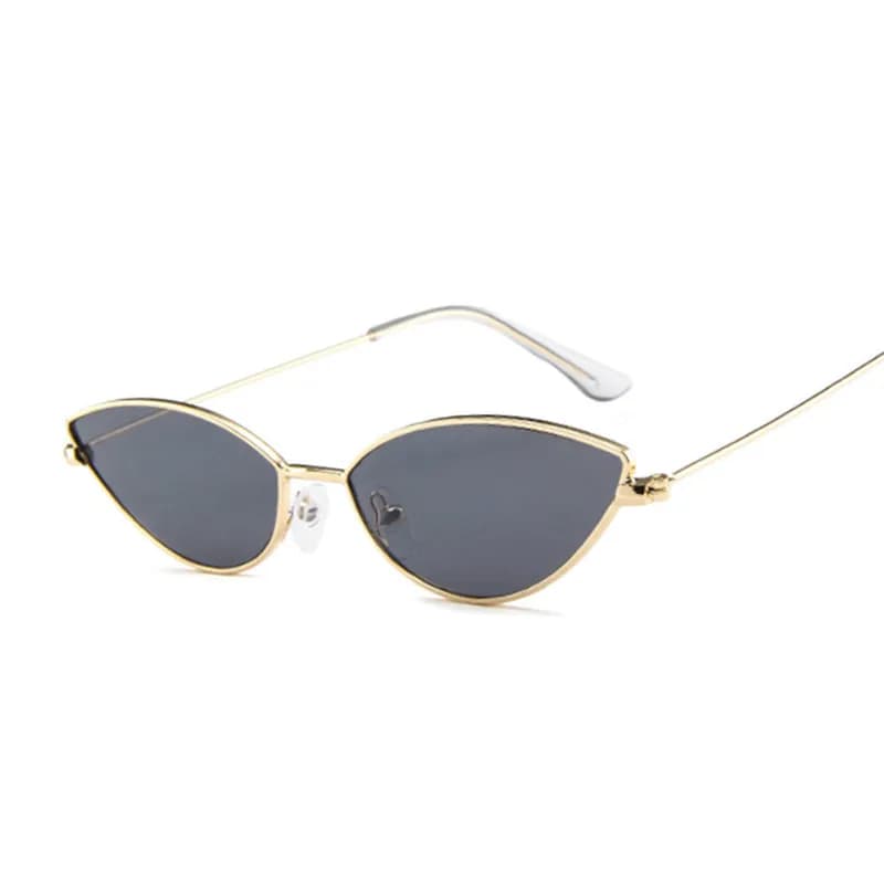 Mignon Sexy oeil de chat lunettes de soleil femme rétro petit noir rouge rose Cateye lunettes de soleil femme Vintage nuances pour femme