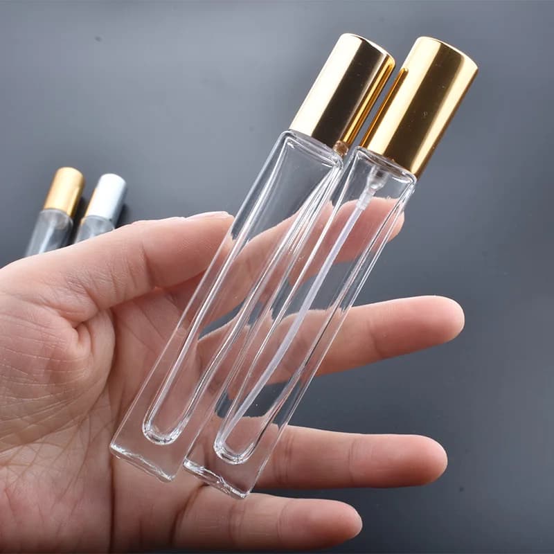 Flacons d'huile essentielle en verre transparent pour les yeux