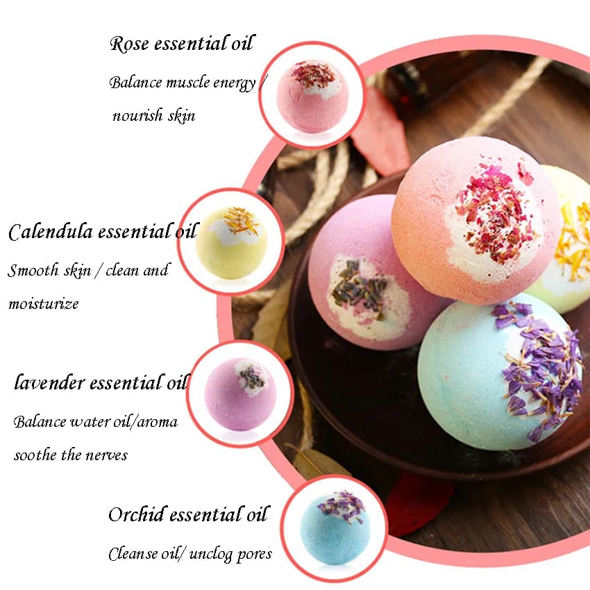 Boule de sels de bain à l'huile essentielle