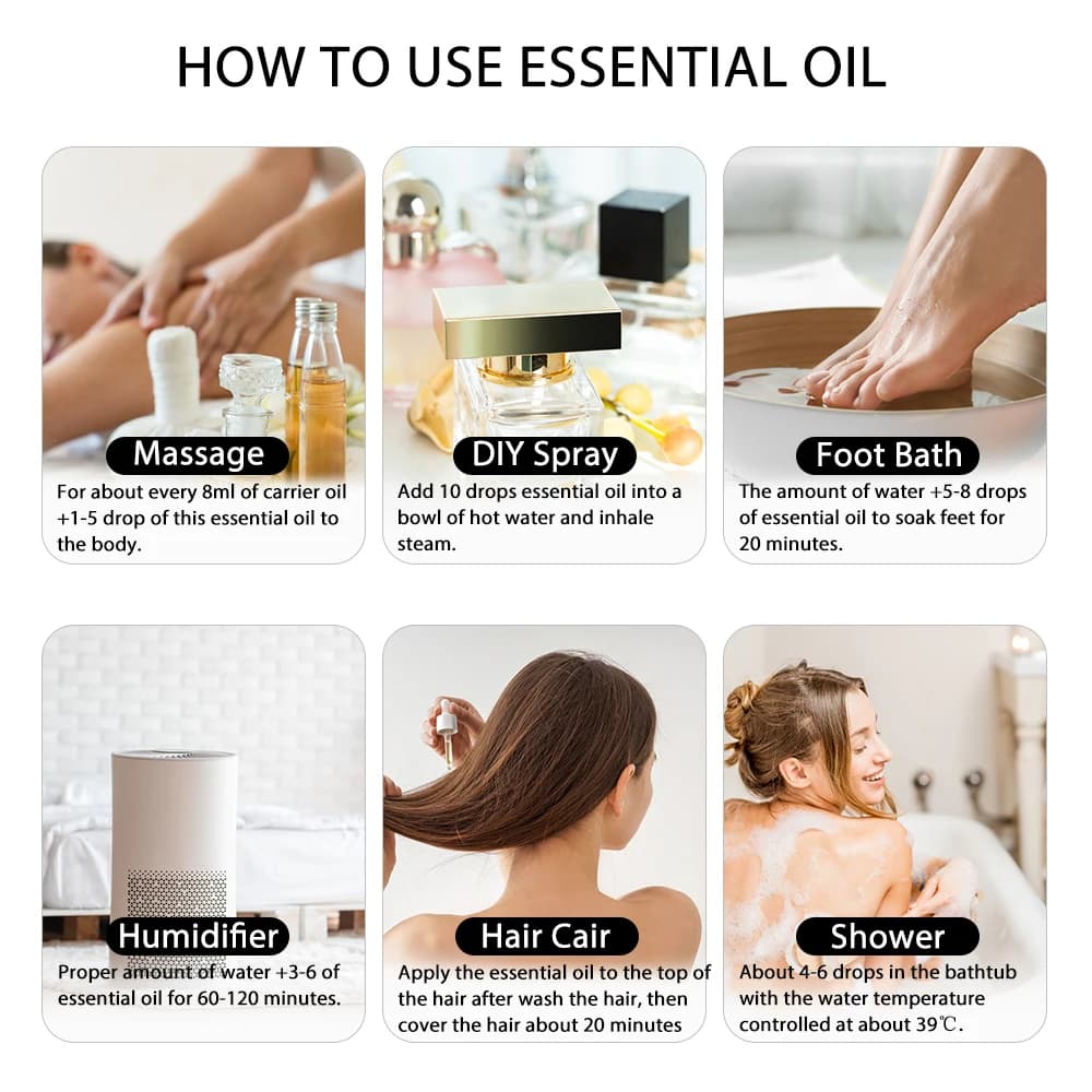 Diffuseur d'huiles essentielles naturelles pures pour les soins de la peau