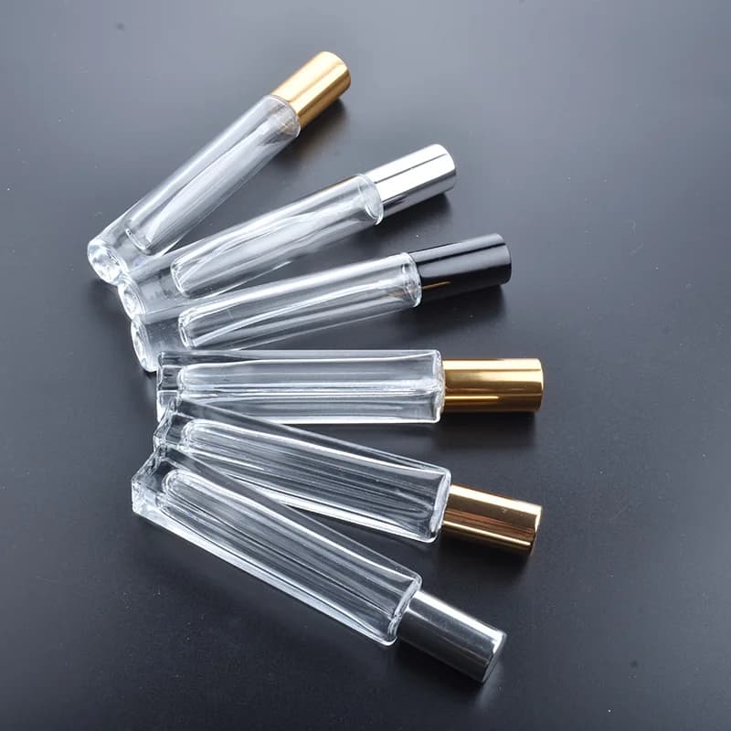 Flacons d'huile essentielle en verre transparent pour les yeux