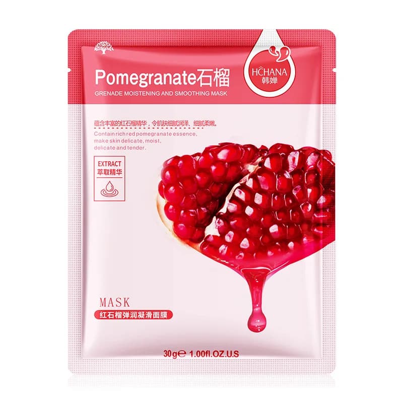 Masque Facial Hydratant aux Fruits et Plantes Naturelles, Soin de la Peau, Contrôle de l'Huile, Myrtille, Concombre, Grenade, Fruit, Efficacité