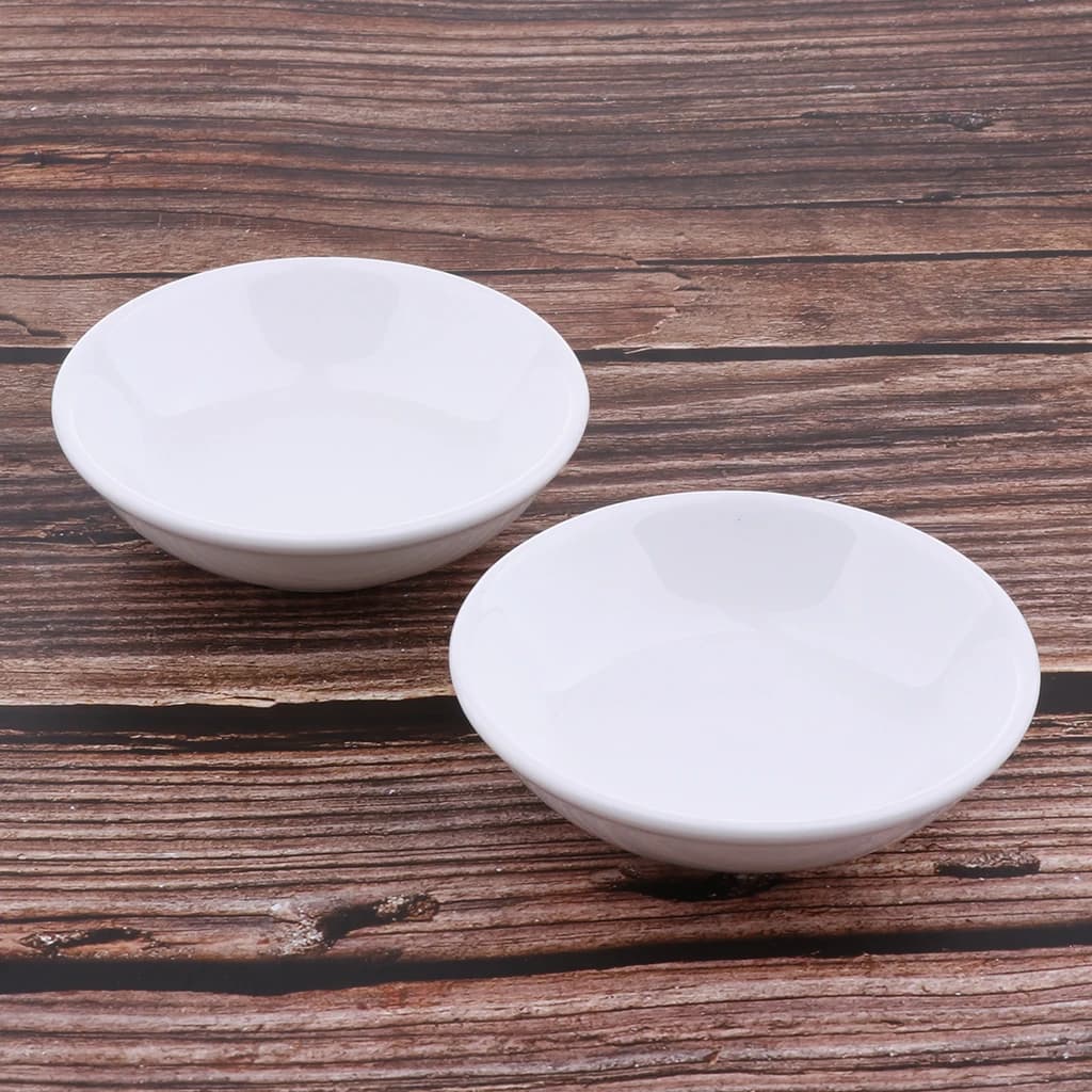 Plat de remplacement en céramique blanche pour chauffe-bougie à l'huile de tarte, 3.8 pouces, lot de 2