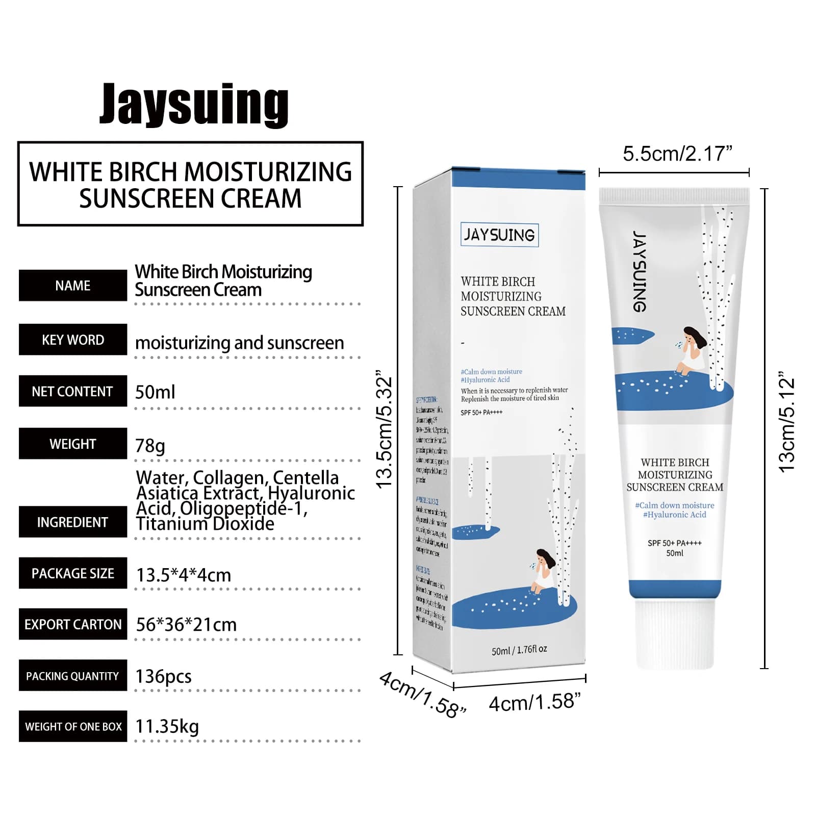 Crème solaire anti-brillance SPF50 PA+++ pour peaux grasses, fini mat, éclaircissante, légère, non grasse, hydratant visage, lotion pour le visage