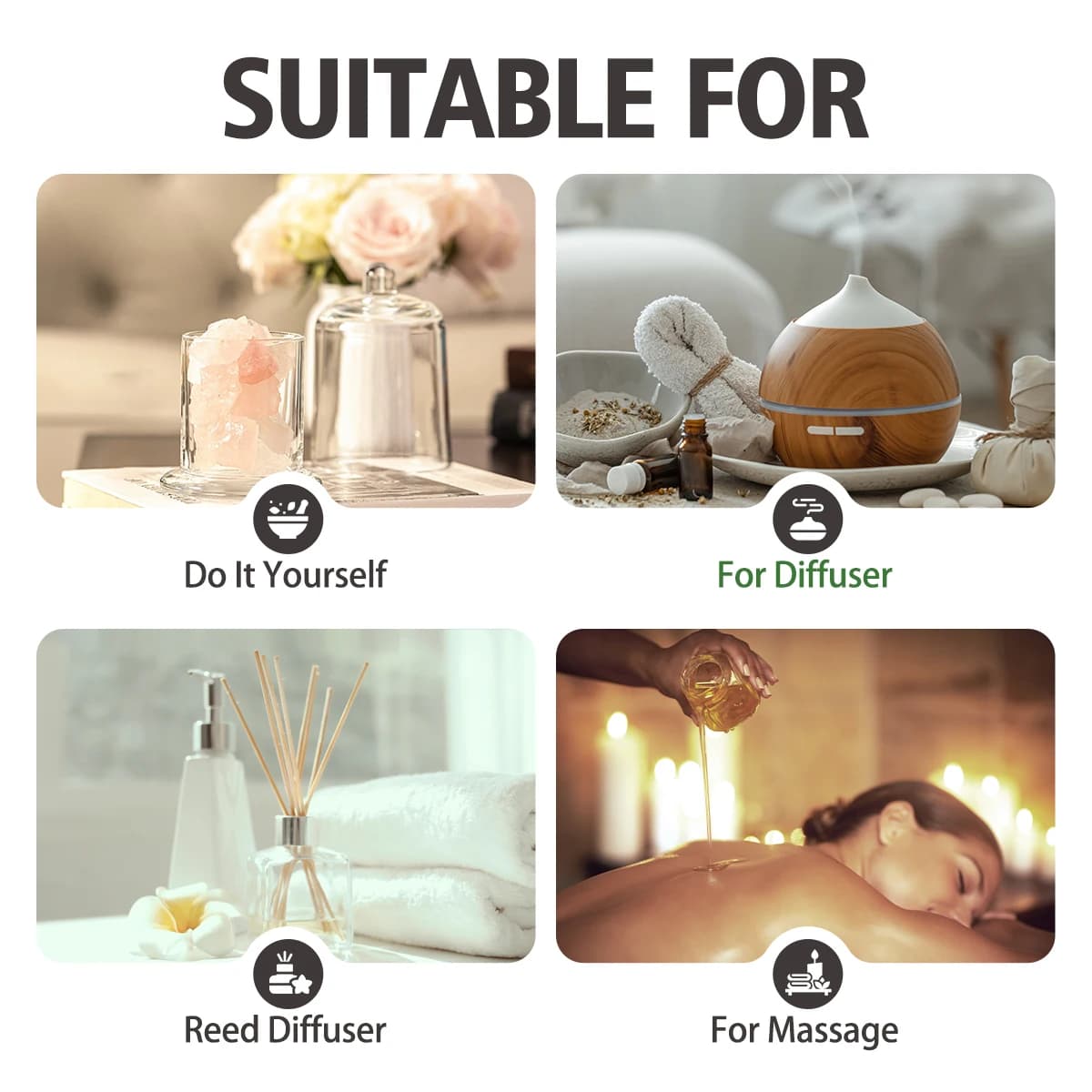 Huile essentielle de poivre noir 30ml, huile essentielle Pure, soulage le Stress, adaptée aux bougies d'aromathérapie, diffuseur de voiture, humidificateur