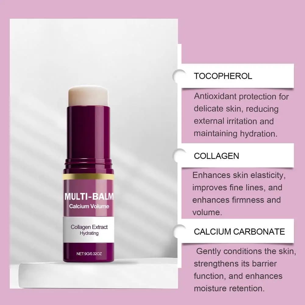 Bâton multi-baume à Volume de Calcium, bâton hydratant au collagène, crème pour le visage, Anti-rides, hydratant pour les yeux, le cou, soins de la peau, 1/2/3 pièces