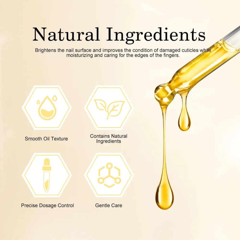 Huile nutritive pour cuticules et ongles, 15ML, réparation nourrissante, soins pour ongles endommagés, traitement à l'huile nutritionnelle, hydrate, renforce et lumineuse pour les ongles