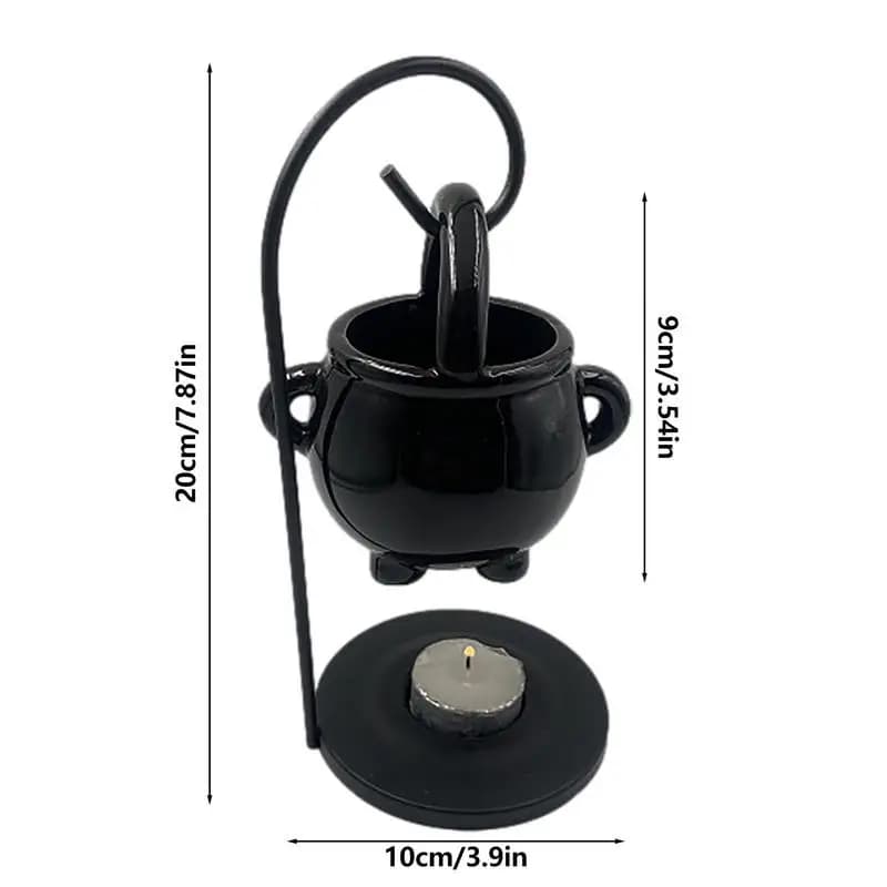 Chaudron suspendu brûleur de cire sorcière chaudron Pot bougeoir fournitures de sorcellerie huile essentielle encens arôme diffuseur décor à la maison