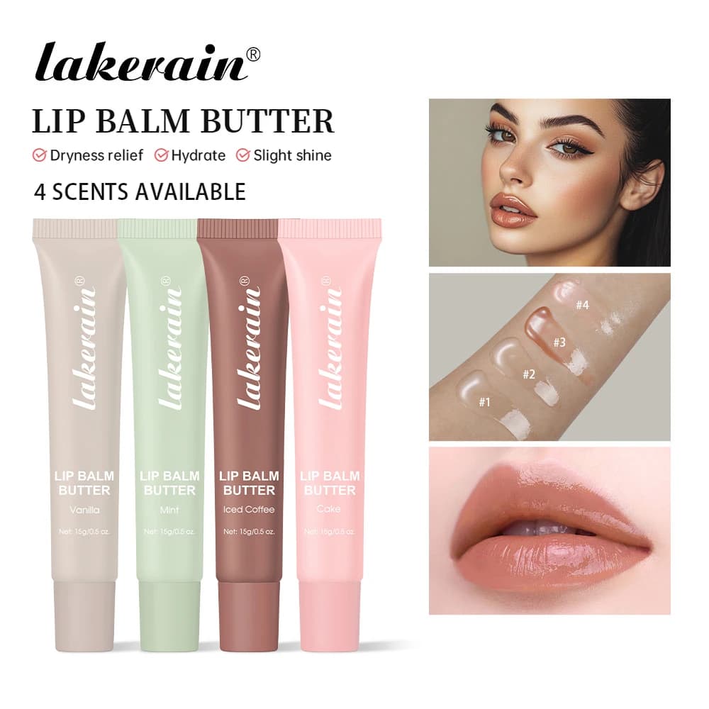 Baume à lèvres au beurre longue durée nourrit hydrate apaise les lèvres gelée brillant à lèvres huile embellissant lissant soin des lèvres baume maquillage