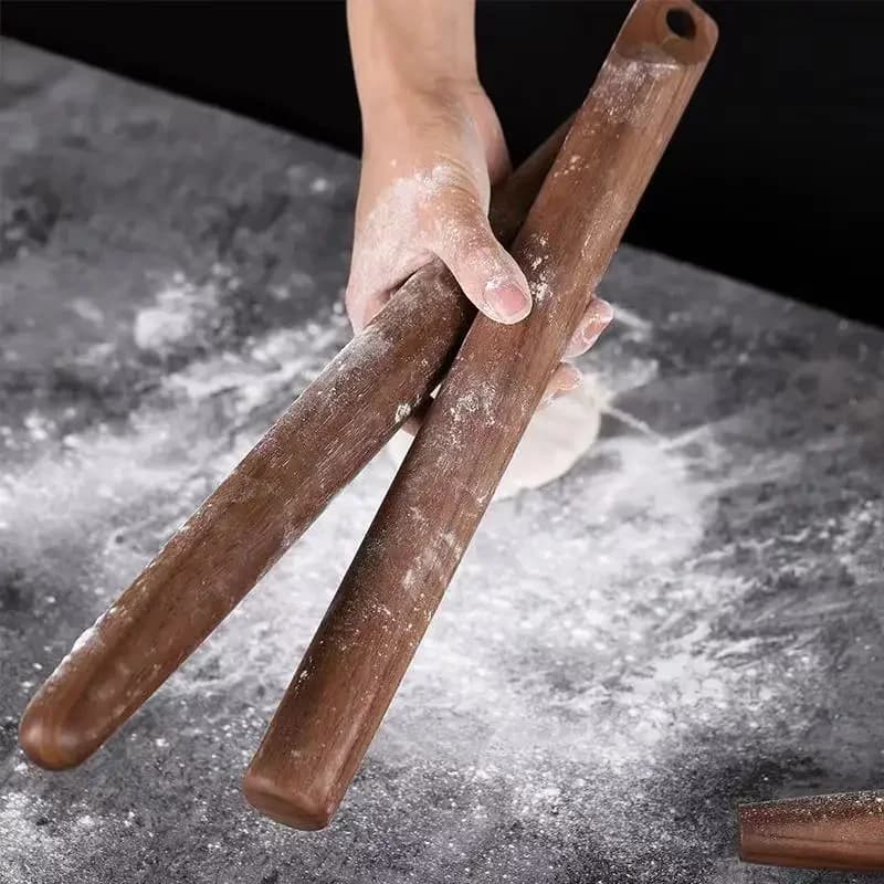 Rouleau à pâtisserie en bois naturel