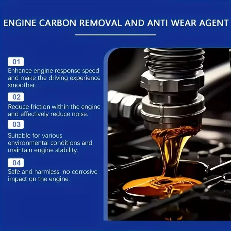 Agent anti-usure pour moteur, additif pour huile pour réduire la friction, prolonger la durée de vie du moteur, réduire le bruit et les vibrations