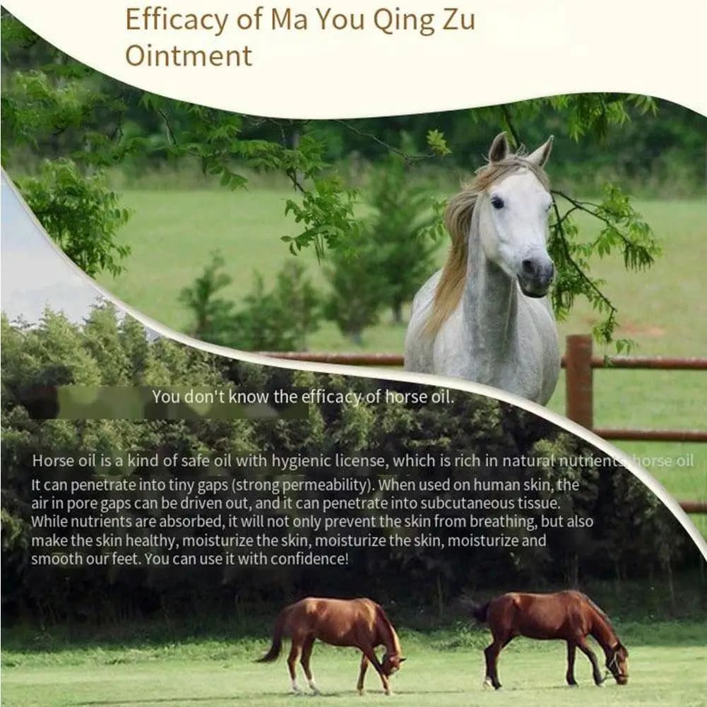 Crème nettoyante pour les pieds à l'huile de cheval